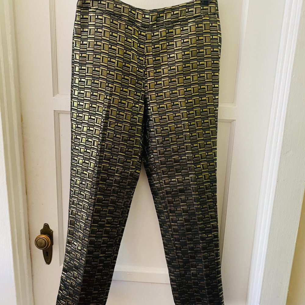 Kate Spade Gold and Black Elegant Pants